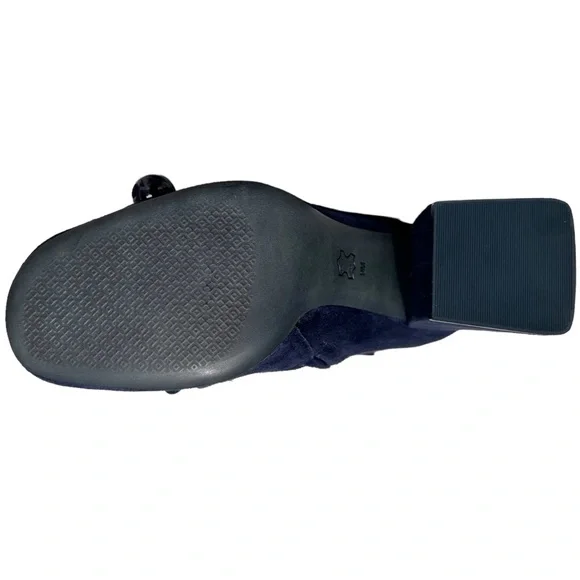 Tory Burch Boots Addison 95 MM Lancaster Suede Royal Navy Blue Size 9 M Medium - Picture 8 of 17